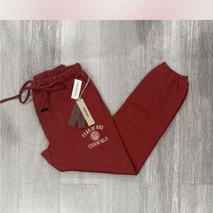 Essentials Red Sweatpants